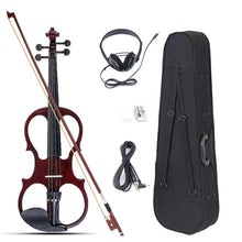 Load image into Gallery viewer, Senrhy 4/4 Electric Violin Fiddle Stringed Instrument Basswood with Fittings Cable Headphone Case For Music Lovers Beginners