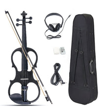 Load image into Gallery viewer, Senrhy 4/4 Electric Violin Fiddle Stringed Instrument Basswood with Fittings Cable Headphone Case For Music Lovers Beginners