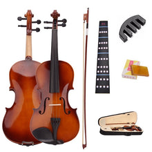 Load image into Gallery viewer, 4/4 Full Size Natural Acoustic Violin Fiddle Violino With Case Bow Rosin Mute Stickers For beginners 6 pcs/set violin sets Parts