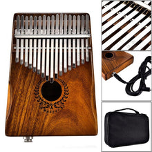 Load image into Gallery viewer, 17 Keys EQ kalimba Acacia Thumb Piano Link Speaker Electric Pickup calimba Bag Cable Solid Wood Kalimba Musical Instrument Sanza