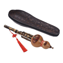 Load image into Gallery viewer, Chinese Handmade Hulusi Bamboo Gourd Cucurbit Flute Ethnic Musical Instrument with fine Case for Beginner and Music Lovers