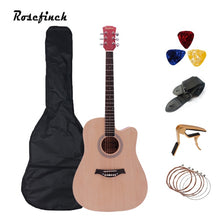 Load image into Gallery viewer, 41 inch Basswood Beginner Guitar Entry 6 String Ballad Wood Guitar Ukulele Acoustic Guitar With Wooden/Black/Blue/Sunset AGT123