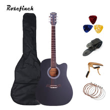 Load image into Gallery viewer, 41 inch Basswood Beginner Guitar Entry 6 String Ballad Wood Guitar Ukulele Acoustic Guitar With Wooden/Black/Blue/Sunset AGT123