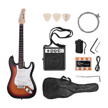 Load image into Gallery viewer, Muslady Electric Guitar Solid Wood Body Maple Neck 21 Frets 6 String with Speaker Pitch Pipe Guitar Bag Strap Picks Right Hand