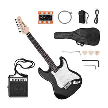 Load image into Gallery viewer, Muslady Electric Guitar Solid Wood Body Maple Neck 21 Frets 6 String with Speaker Pitch Pipe Guitar Bag Strap Picks Right Hand