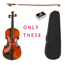 Load image into Gallery viewer, 1/8 1/16 size with Case Bow Strings Shoulder Rest Bass Wood Violin For Beginner Students