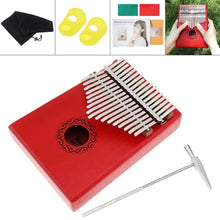 Load image into Gallery viewer, 17 Key Kalimba Single Board Mahogany Thumb Piano Mbira Mini Keyboard Instrument with Complete Accessories