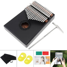 Load image into Gallery viewer, 17 Key Kalimba Single Board Mahogany Thumb Piano Mbira Mini Keyboard Instrument with Complete Accessories