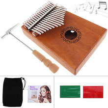 Load image into Gallery viewer, 17 Key Kalimba Single Board Mahogany Thumb Piano Mbira Mini Keyboard Instrument with Complete Accessories