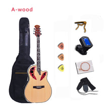 Load image into Gallery viewer, 41 inch Folk Guitar 6 String Electric Box Guitar Light Spruce Guitar Rosewood Fingerboard Crack Guitar Pickup Concert AGT152
