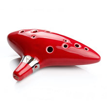 Load image into Gallery viewer, Classical Musical Instrument Ceramic Ocarina 12 Hole Kiln-fired Ceramic Alto C Legend of Zelda Ocarina Flute