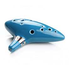 Load image into Gallery viewer, Classical Musical Instrument Ceramic Ocarina 12 Hole Kiln-fired Ceramic Alto C Legend of Zelda Ocarina Flute