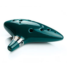 Load image into Gallery viewer, Classical Musical Instrument Ceramic Ocarina 12 Hole Kiln-fired Ceramic Alto C Legend of Zelda Ocarina Flute