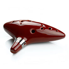 Load image into Gallery viewer, Classical Musical Instrument Ceramic Ocarina 12 Hole Kiln-fired Ceramic Alto C Legend of Zelda Ocarina Flute