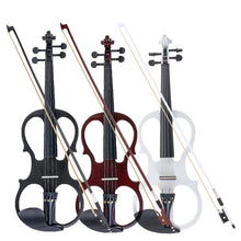 Load image into Gallery viewer, 4/4 Electric Violin Fiddle Stringed Instrument Basswood With Fittings Cable Headphone Case For Music Lovers Beginners Antique