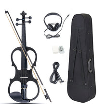 Load image into Gallery viewer, 4/4 Electric Violin Fiddle Stringed Instrument Basswood With Fittings Cable Headphone Case For Music Lovers Beginners Antique