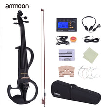 Load image into Gallery viewer, ammoon Full Size 4/4 Violin Fiddle Solid Wood Electric Silent Style-3 Ebony Fingerboard Pegs Chin Rest Tailpiece