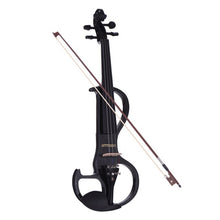 Load image into Gallery viewer, ammoon Full Size 4/4 Violin Fiddle Solid Wood Electric Silent Style-3 Ebony Fingerboard Pegs Chin Rest Tailpiece