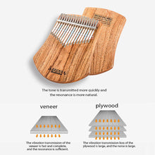 Load image into Gallery viewer, GECKO 17 Keys Kalimba African Camphor Wood Thumb Piano Finger Percussion Quality Wood Musical Instrument Mbira Likembe Sanza